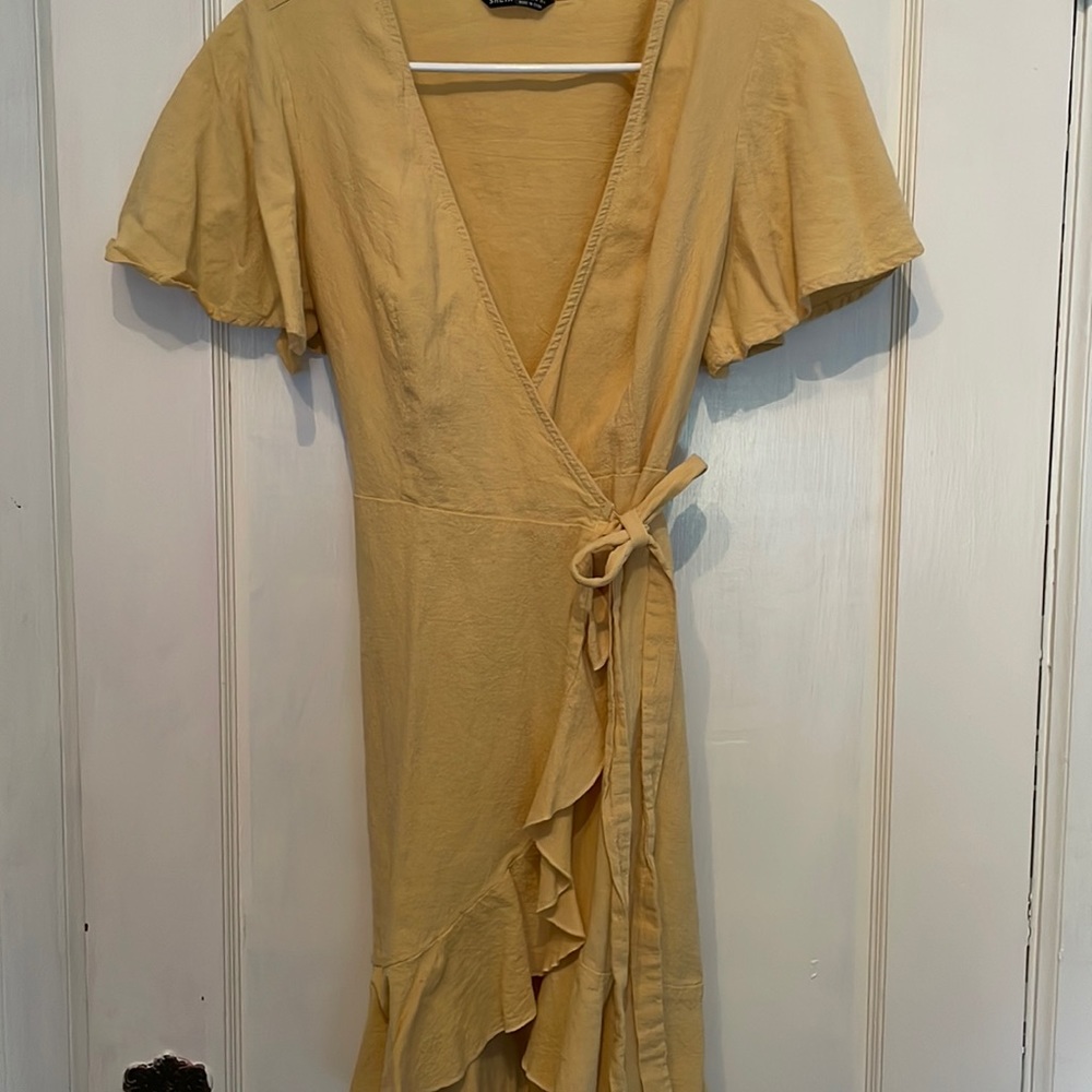 Soft Yellow Wrap Dress!!!